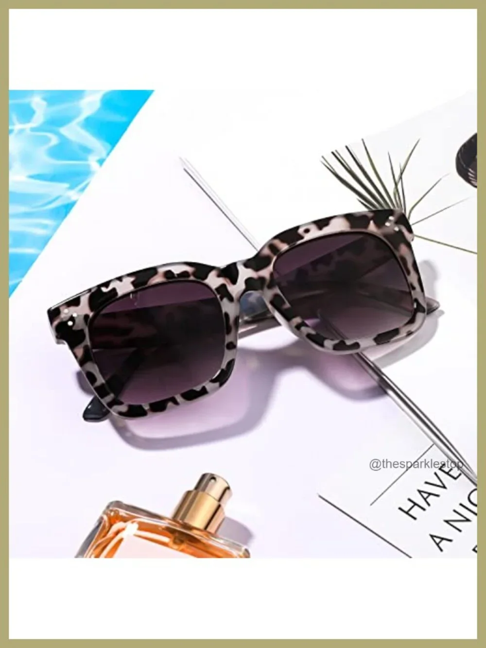 Vintage Butterfly Square Sunglasses for Women UV400 Gradient Lens Oversized
